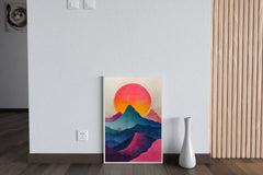 Oil Paint Rainbow Hills Modern Wall Art