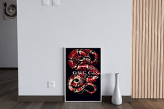 Gucci Red Snake Wall Art