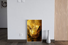 Golden Anaconda Snake Wall Art