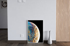 Multicolor Planet Fluid Painting Abstract Wall Art