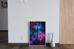 Galactic Rock Guitar Wall Art