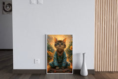 Cat Wearing Coat Animal Wall Art