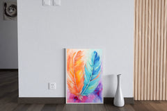 Painting Colored Feathers Wall Art