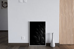 Leaf Background Black & White Wall Art