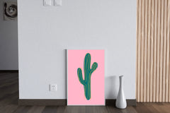 Green Cactus Painting Wall Art