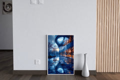 Blue Glass Building Wall Art