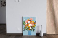 Painting Beautiful Flowers in A Vase Wall Art