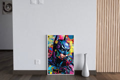 Cartoon Illustration Painting of Batman