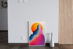 Colorful Layered Sunrise Wall Art