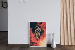 Abstract Lonely Astronaut in Space Artwork