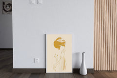 Golden Silhouette of a Women Wall Art