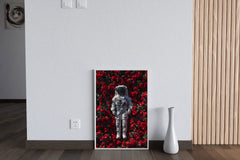 Astronaut Laying in a Bed of Roses Digital Artwork - beink online art store