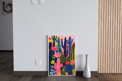 Colorful Cactus Garden Wall Art