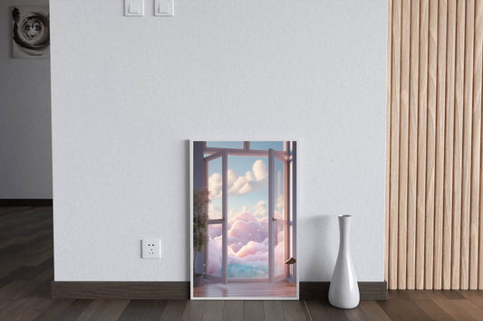 Room with window and surreal view Anime Wall Art - beink online art store