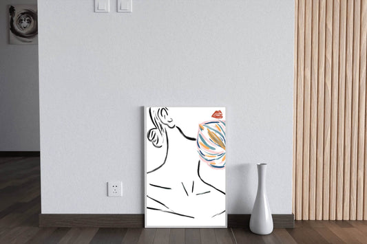 Painting of A Woman's Neck Wall Art - beink online art store