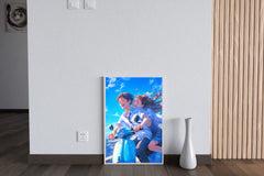 Couple On Bike Anime  Wall Art