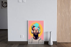 Hey DJ Headphones Wall Art