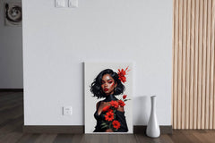 Lady in Beauty and flower Wall Art - beink online art store