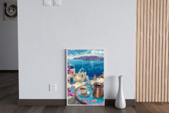 Santorini Sunrise Painting Wall Art