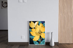 Golden Bloom Modern Wall Art