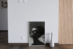 Girl in Goggle Black & White Wall Art