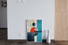 Creative Geometric Shapes With Sea Abstract Wall Art