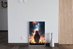 Anime Girl Standing and Looking at The Sky Wall Art - beink online art store