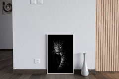 Amur Leopard Black & White Wall Art