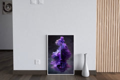 Purple Magic Violin In Smoke Wall Art