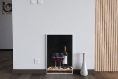 Wine Bottle and Glass Wall Art