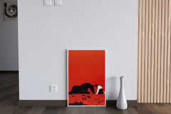 Black Horse Sitting Wall Art