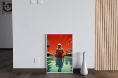 Astronaut Diving in orange suits Wall Art - beink online art store