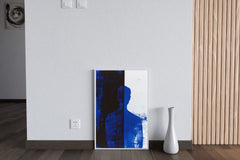 Light Blue Shade Oil Painting Wall Art