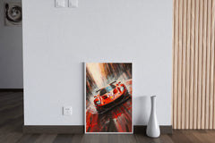 Ferrari 488 Full Red Wall Art