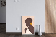 Portrait of A Black Woman With Earrings Wall Art