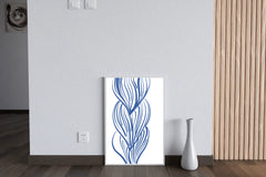 Blue Lines of Women's Hairstyles Wall Art