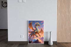 Flying Golden Dragon Animal Wall Art