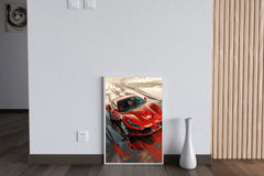 Ferrari F8 Full Red Wall Art