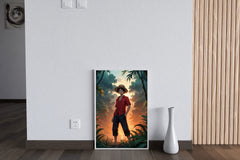 Monkey D. Luffy in Jungle  Anime Wall  Art