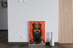 Master Flame Sports Aesthetic Wall Art Poster for Living Room, Home & Wall Decor | Basketball | King LeBron James