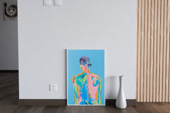 Colorful Watercolor Painting of a Woman Wall Art