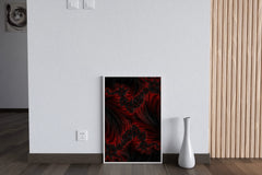 Dark Magnetic Waves Abstract Wall Art