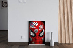 Spider Man Mask with Sticker on Mask Wall Art - beink online art store