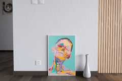 Colorful Face With Brush Strokes Wall Art