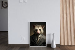 Possum in a Pin Stripe Suit Wall Art