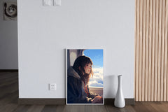 Anime character traveling in Plane Anime Wall  Art