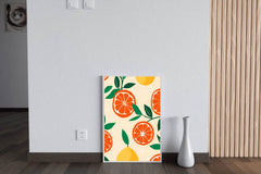 Drawing Of a Cut Orange Wall Art - beink online art store