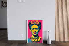 Frida Kahlo Pink Pop Art  Wall Art