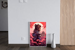 Samurai In Blossoms Anime Wall Art - beink online art store