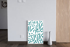 Teal Splatters Canvas Wall Art